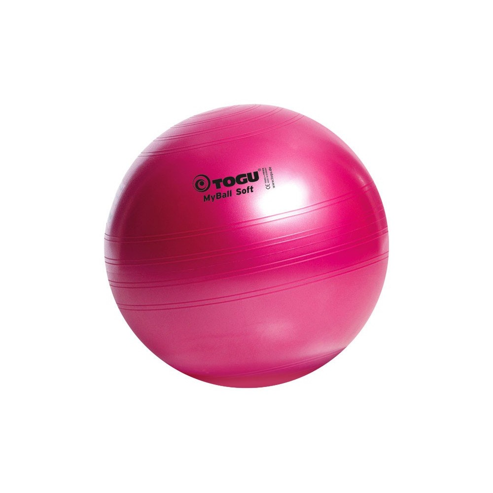 Palla ginnica Togu MyBall Soft colore rosso rubino, diam. 55/65/75