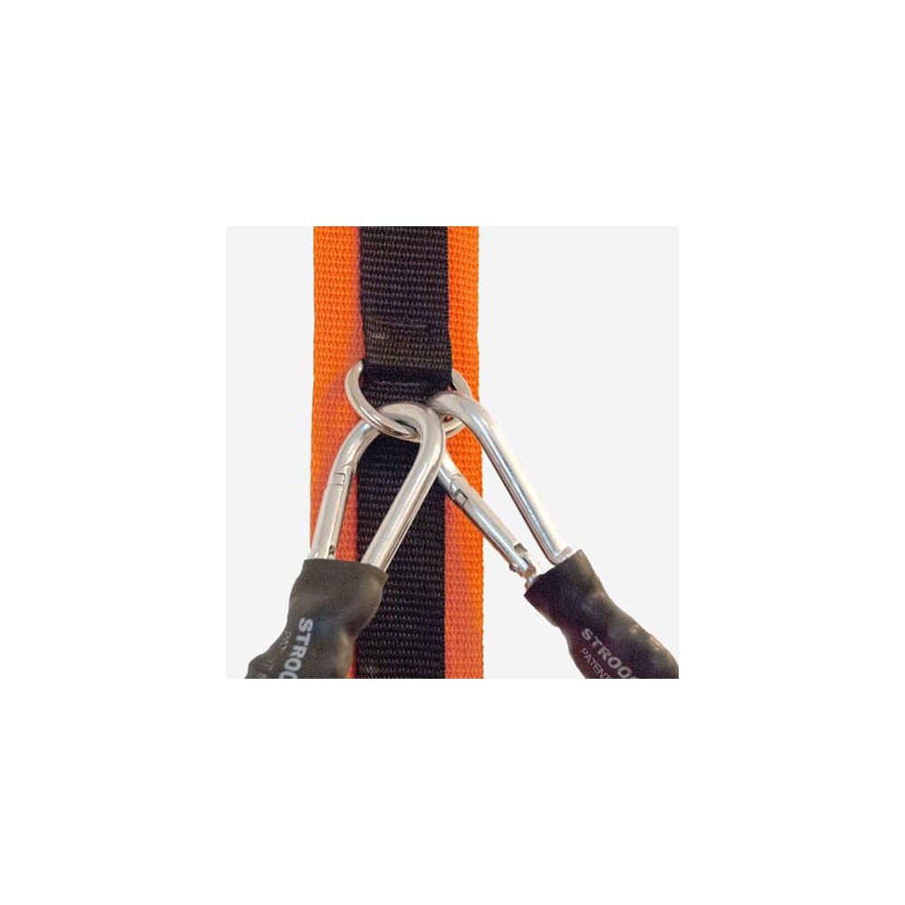 Attacco porta Spine strap Stroops, regolabile, con moschettoni agganciati