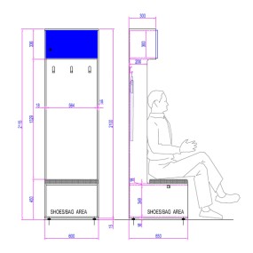 Blocco armadio per spogliatoio | modello Basic