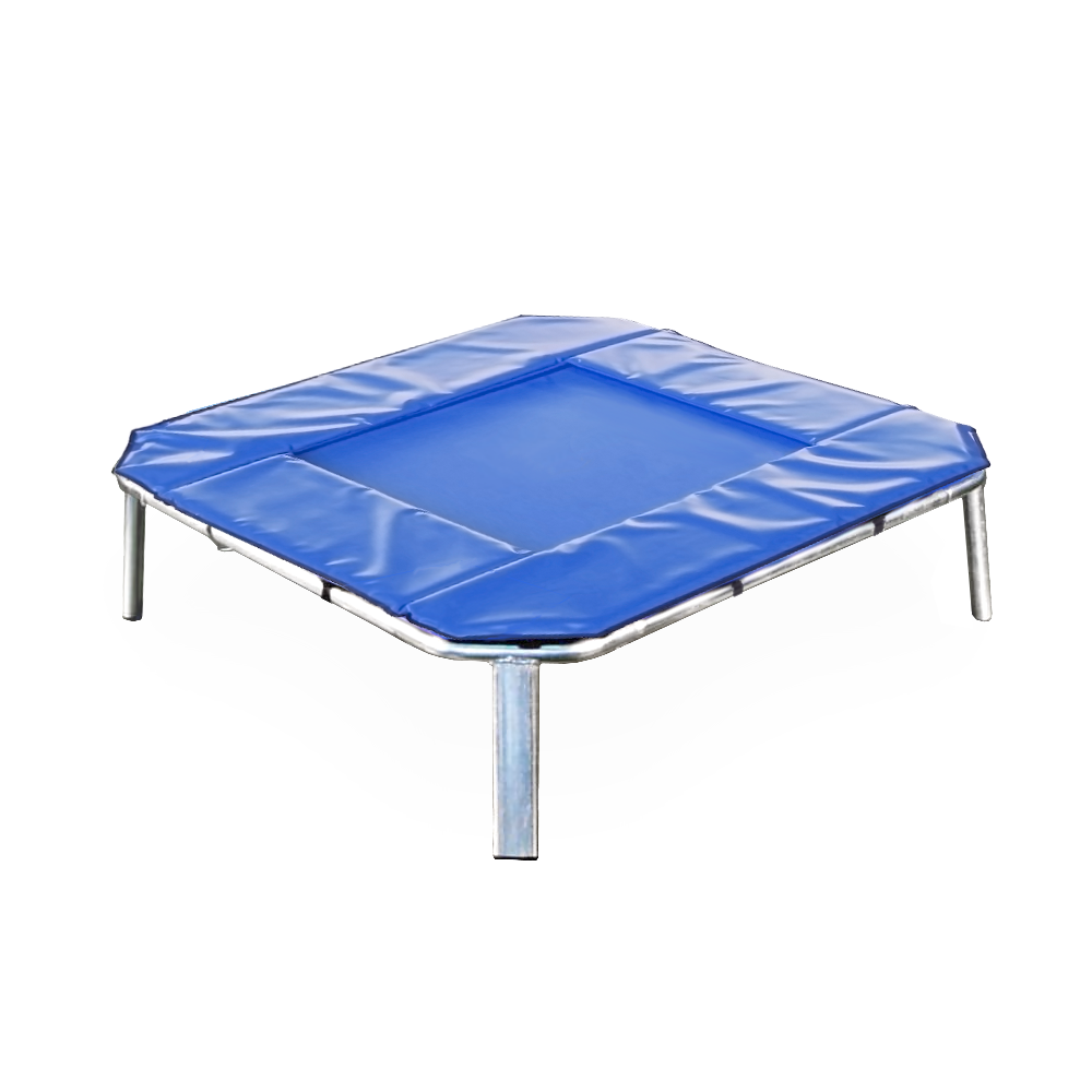 Trampolino fisso con imbottiture per ginnastica  - 125x125 cm