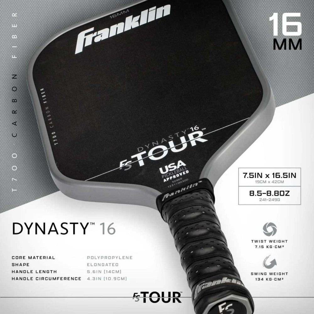 Pala per pickleball Franklin FS Tour Dynasty 16 mm