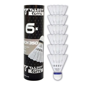 Set di 6 volani per badminton Torro Tech 350